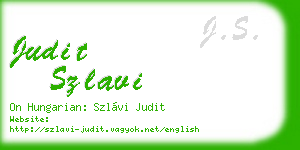 judit szlavi business card